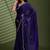 Purple floral beads and stones tissue designer saree