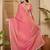 Pink embellished embroidered satin saree