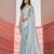 Grey gorgeous shimmer look saree with blouse piece