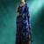 Blue printed saree with blouse piece