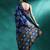 Blue printed saree with blouse piece