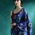 Blue printed saree with blouse piece