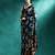 Black geometric printed saree with blouse piece