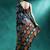 Black geometric printed saree with blouse piece