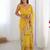 Yellow ethnic embellished saree with matching blouse