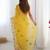 Yellow ethnic embellished saree with matching blouse