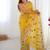 Yellow ethnic embellished saree with matching blouse