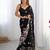 Black sequin embellished saree with matching blouse
