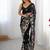 Black sequin embellished saree with matching blouse