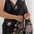 Black sequin embellished saree with matching blouse