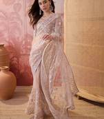 Beige embroidered  sarees