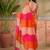 Orange printed chanderi ready to wear saree blouse piece