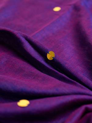 Purple handloom khadi cotton traditional mirror work thread tassels sarees 5