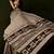 Beige dadu printed saree with blouse piece