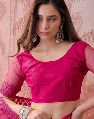 Pink embroidered  sarees 4