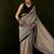 Beige dadu printed saree with blouse piece
