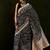 Black dabu printed saree with blouse