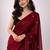 Brown handloom khadi cotton traditional mirror work thread tassels sarees