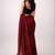 Brown handloom khadi cotton traditional mirror work thread tassels sarees