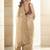 Cream embellished sequinned tissue heavy work saree