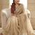 Cream embellished sequinned tissue heavy work saree