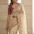 Cream embellished sequinned tissue heavy work saree