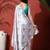 Grey ready to wear satin floral digital printed saree
