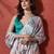 Grey ready to wear satin floral digital printed saree