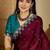 Purple women embroidered party sarees with blouse
