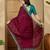 Purple women embroidered party sarees with blouse