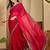 Pink women floral embroidered saree