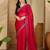 Pink women floral embroidered saree
