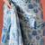 White ready to wear satin floral digital printed saree