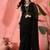 Black embellished  georgette saree