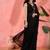 Black embellished  georgette saree