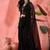 Black embellished  georgette saree