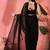 Black embellished  georgette saree