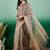Grey striped weaved zari woven kanjeevaram saree with blouse