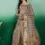 Grey striped weaved zari woven kanjeevaram saree with blouse