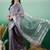 Grey zari woven kanjeevaram saree with blouse