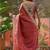 Maroon textured tissue silk saree with embellished border and designer blouse