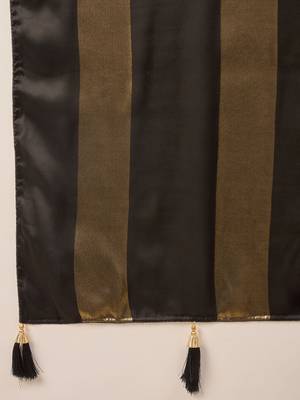 Black black satin ethnic solid festive wear matching blouse & sarees 5