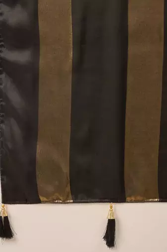 Black black satin ethnic solid festive wear matching blouse & sarees