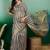 Blue striped zari woven kanjeevaram saree with blouse piece