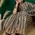 Green zari woven striped kanjeevaram saree with blouse piece