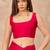 Red striped foil print saree with unstitched blouse piece