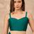 Green striped foil print saree with unstitched blouse piece