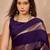 Purple purple satin ethnic solid party wear matching blouse & sarees