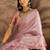 Pink sequin embellished saree with unstitched blouse piece