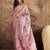 Pink sequin embellished saree with unstitched blouse piece